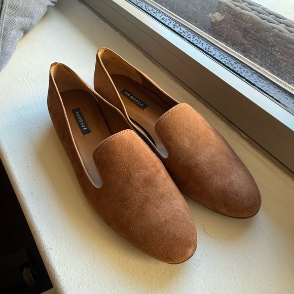 Margaux Womens Tan Camel Suede Slip-Ons Loafers 41.5 - Picture 5 of 16